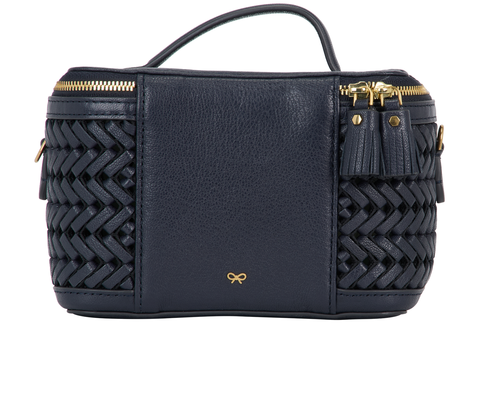 Anya Hindmarch Make Up Bag, &pound;175, Accessories, Blue, Leather, Back view